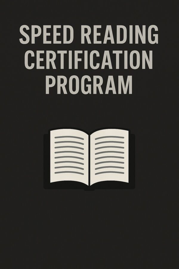 Speed Reading Certification Program